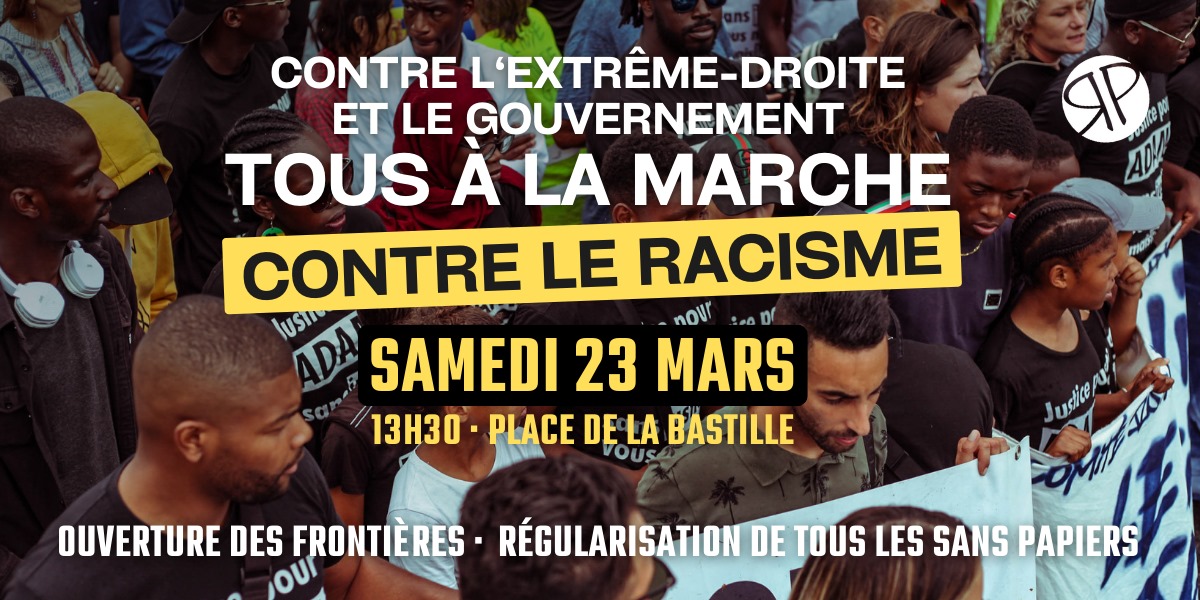 Pour Wanys, les sans-papiers et les victimes du racisme d'Etat : tous dans la rue ce 23 mars !