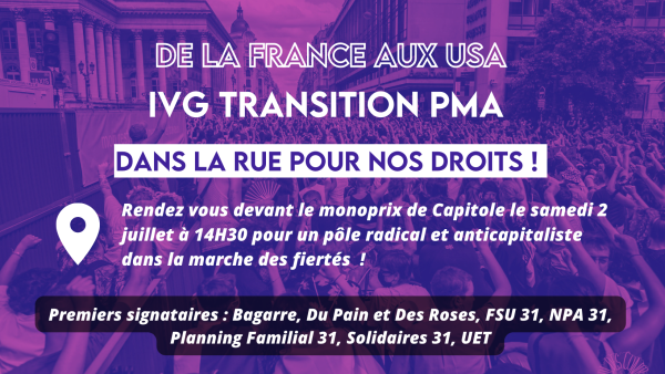 Pôle anticapitaliste dans la Pride de Toulouse : dans la rue pour nos droits !