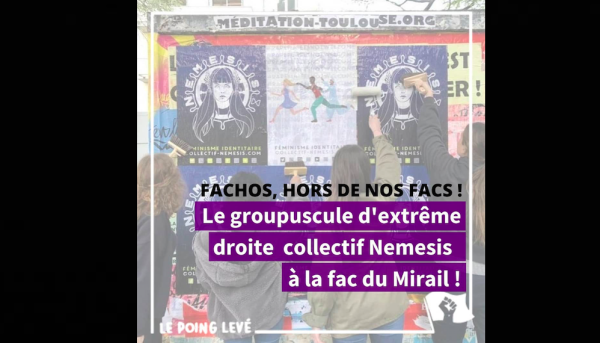 Le groupuscule d'extrême droite collectif Nemesis à la fac du Mirail ! 